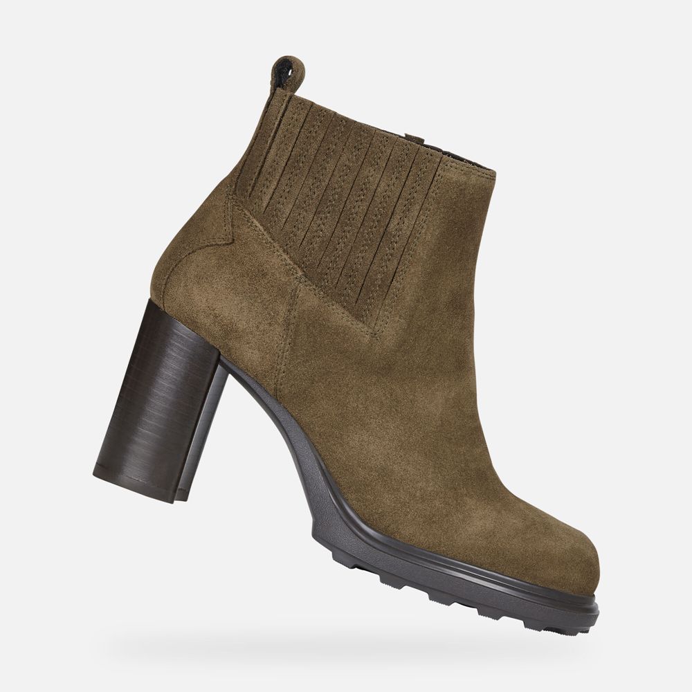 Botins Geox Senhora Verde Oliva - Salice Altas - GUILF5964